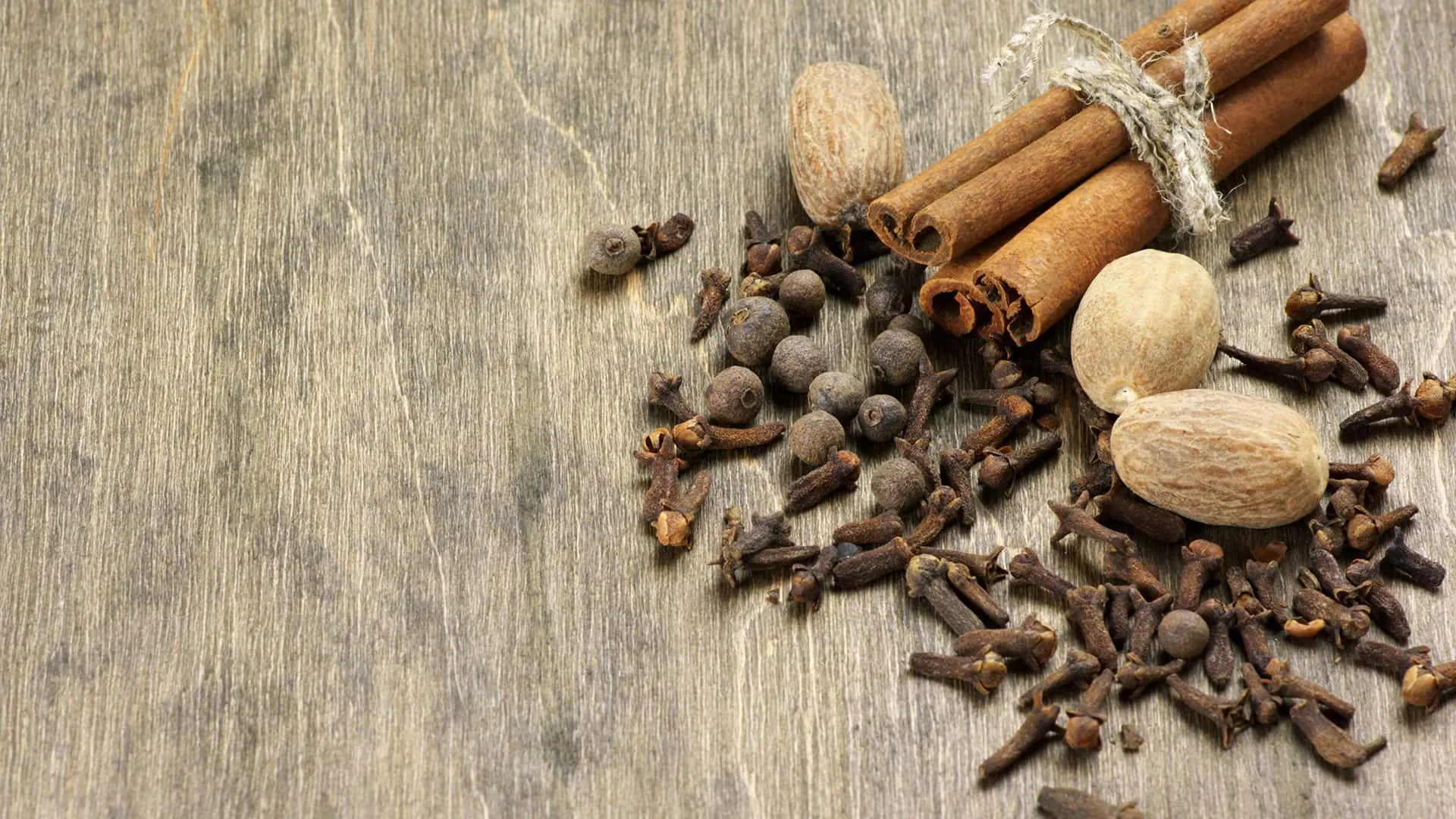 Organic Spices on a wooden table