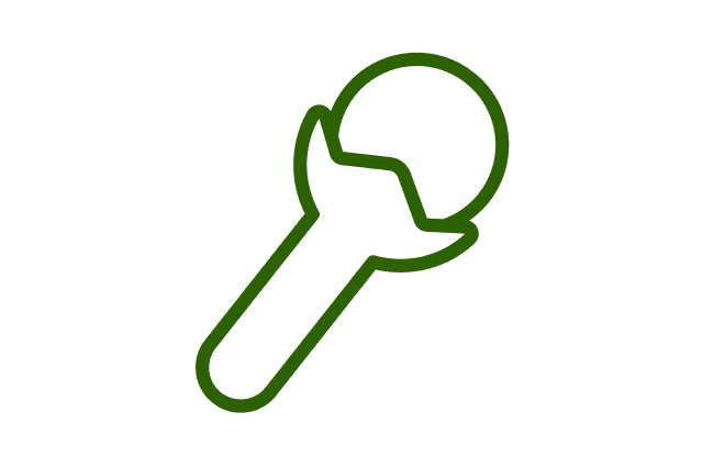 Green color clove icon