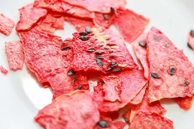 Dried water melon pieces