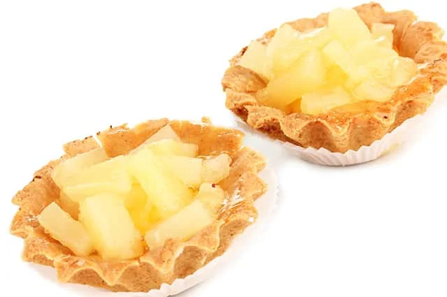 A pie made with dried pineapple