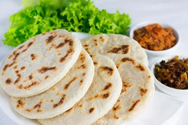 A coconut rotti made with coconut flour